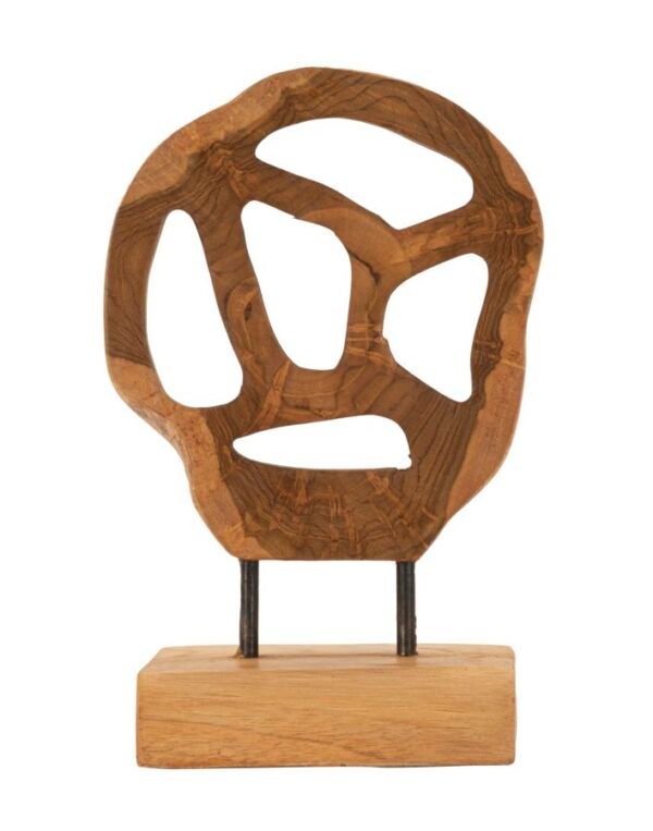 ESCULTURA LUBANG EM TECA RECICLADA CM 18X10X27 (PEÇAS ÚNICAS - NÃO SUBSTITUÍDAS EM SÉRIE)