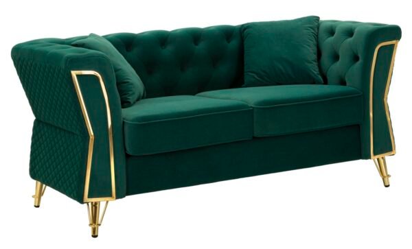 SOFÁ VERDE EMY COM ALMOFADAS CM 162X83X76