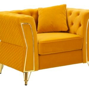 POLTRONA EMY MOSTARDA COM ALMOFADA CM 104X83X76