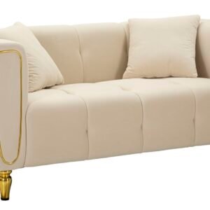 SOFÁ ALMA CREME COM ALMOFADAS CM 155X81X71