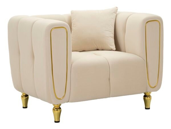 POLTRONA ALMA CREMA C/ALMOFADA 97X81X71 CM