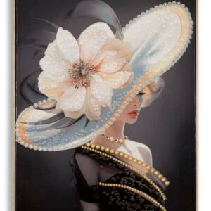 PINTURA SOBRE TELA LACADA CHAPÉU WIEN -A- C/MOLDURA 62X4X92 CM