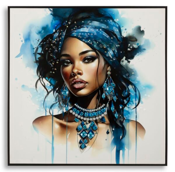 PINTURA SOBRE TELA LACADA ALTEA -B- C/MOLDURA 82X4X82 CM