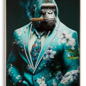 PINTURA SOBRE TELA LACADA KONGY -A- C/MOLDURA CM 62X4X92