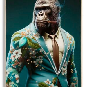 PINTURA SOBRE TELA LACADA KONGY -B- C/MOLDURA 62X4X92 CM