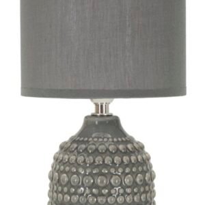 LÂMPADA DE CABECEIRA PONTOS CINZA Ø 15X30,5 CM