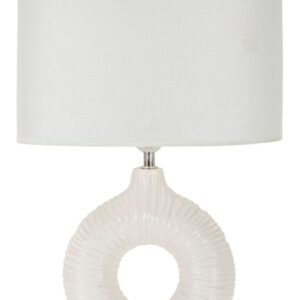 CANDEEIRO DE MESA SEDA BRANCA 28,5X15X43 CM