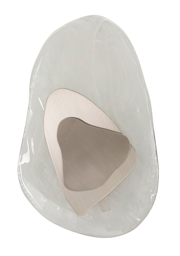 LÂMPADA DE PAREDE PRATA OCEANO CM 21X8X31