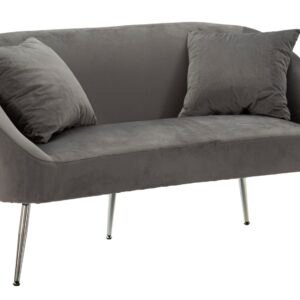 SOFÁ PRATEADO COM ALMOFADAS CM 137X69X79