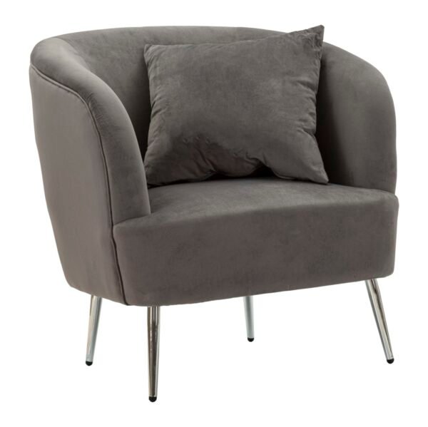 POLTRONA PRATA COM ALMOFADA 73X66X78 CM