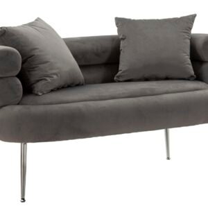 SOFÁ PRATEADO PLUS COM ALMOFADAS CM 133X68X69