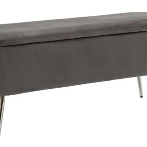 BANCO COM RECIPIENTE PRATA CM 112X42X50