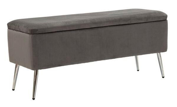 BANCO COM RECIPIENTE PRATA CM 112X42X50