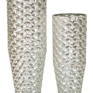 P/PAR VASO PRATEADO CM Ø 37X92X-32X75