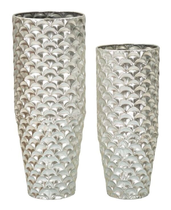 P/PAR VASO PRATEADO CM Ø 37X92X-32X75