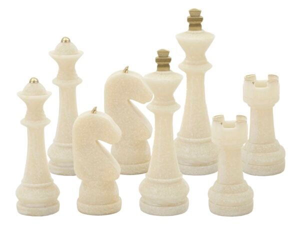 JOGO DE XADREZ QUARZY 8 PEÇAS SORTIDAS CM Ø 4,4X9,2-4,3X13,3-5X16-X4,5X10,3