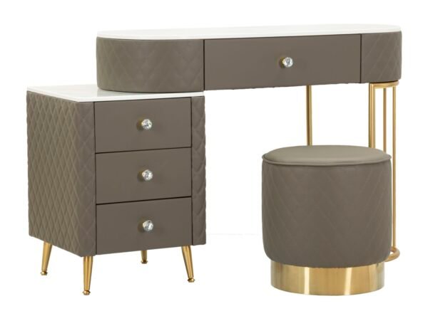 SANITA SHARON CINZA C/PUFF CM 120X40X75 ( MEDIDA PUFF Ø36X39)
