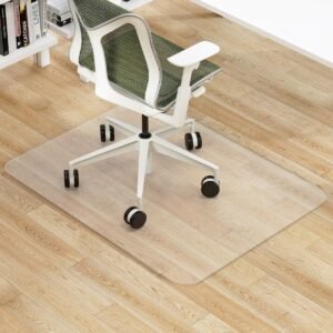 Tapete para cadeira de escritório 180 x 160 cm Tapete de proteção de piso de PVC transparente Tapete de proteção de piso