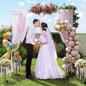 Suporte de metal para plantas de 6 níveis com 12 placas de malha de metal e 4 ganchos para pendurar - preto