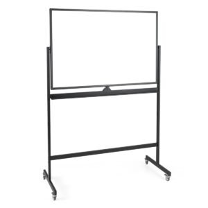 Quadro branco móvel reversível com altura ajustável - branco