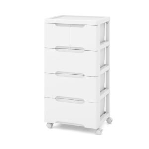 Armário de armazenamento com rodas universais e 5/6/7 gavetas - 6 gavetas