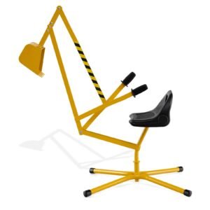 Escavadeira de brinquedo para caixa de areia com controles de 2 mãos para crianças de 3 anos ou mais - Amarelo