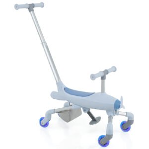 Carrinho de passeio infantil com rodas iluminadas por LED - Rosa