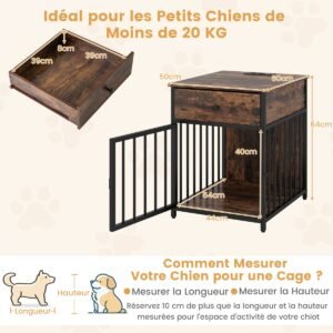 Abrigo para cães com sombra e teto à prova d'água para raças grandes, médias e pequenas - Preto