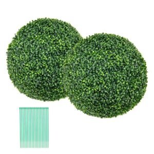 Bola topiária artificial de buxo com 2 peças de 50 cm - M