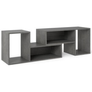 Suporte de TV de console de 2 peças, centro de entretenimento moderno e minimalista, branco