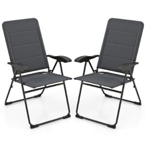 Mesa de acampamento dobrável com organizador de armazenamento - cinza