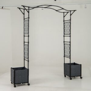 Estufa de plástico com cobertura de PE para todas as condições climáticas e porta de enrolar e janela