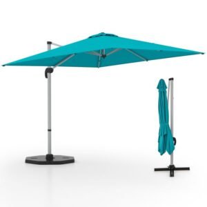 Guarda-sol cantilever de 300 cm com rotação de 360° e inclinação ajustável - laranja
