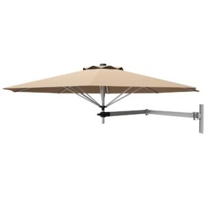 Guarda-sol dobrável telescópico de alumínio com inclinação de parede de 8 pés - Borgonha