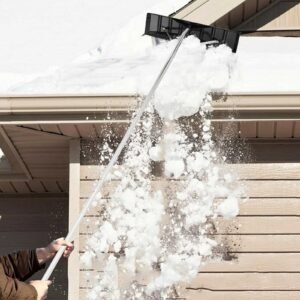 Ancinho de neve secional de 4,8 a 20 pés com postes de alumínio reforçados