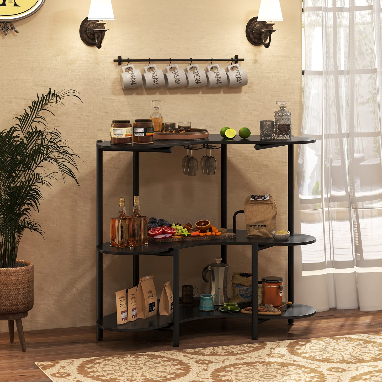 Mesa de centro com tampo elevatório, 3 compartimentos e armazenamento oculto, mesa de centro com pernas de metal e elevação pneumática, natural - Image 2