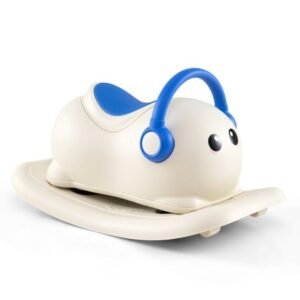 Brinquedo de pedal para crianças com buzina, sons de motor e armazenamento sob o assento, branco