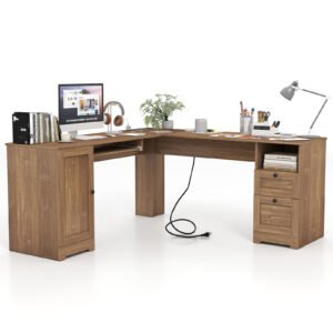 Cadeira de escritório ergonômica com apoio lombar e apoio de cabeça ajustável - preta