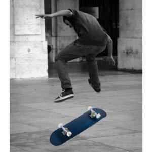 Skate Completo Funboard Minicruiser Prancha de Madeira Longboard 20x79cm-preto