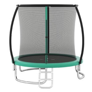 Trampolim externo de 8 pés, trampolim recreativo resistente, laranja