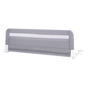 Grade de cama dobrável para bebê de 100 cm/120 cm com capa removível e lavável e alça de segurança - Branco - 120 cm