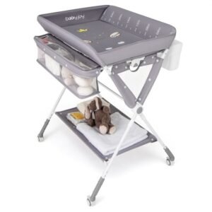 Trocador portátil para bebês com altura ajustável em 3 níveis - bege