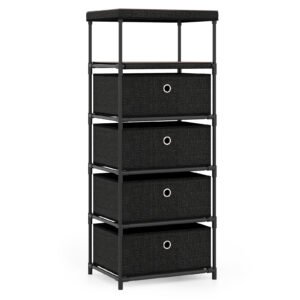 Cômoda com 6/9 gavetas, estrutura de metal, organizadora de armazenamento, cinza, tamanho P