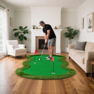 Tapete de golfe para áreas internas e externas, tapete de prática de golfe de grama artificial verde