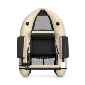 Bote inflável com régua de pesca, suporte para vara e camuflagem de barco de pesca a remo