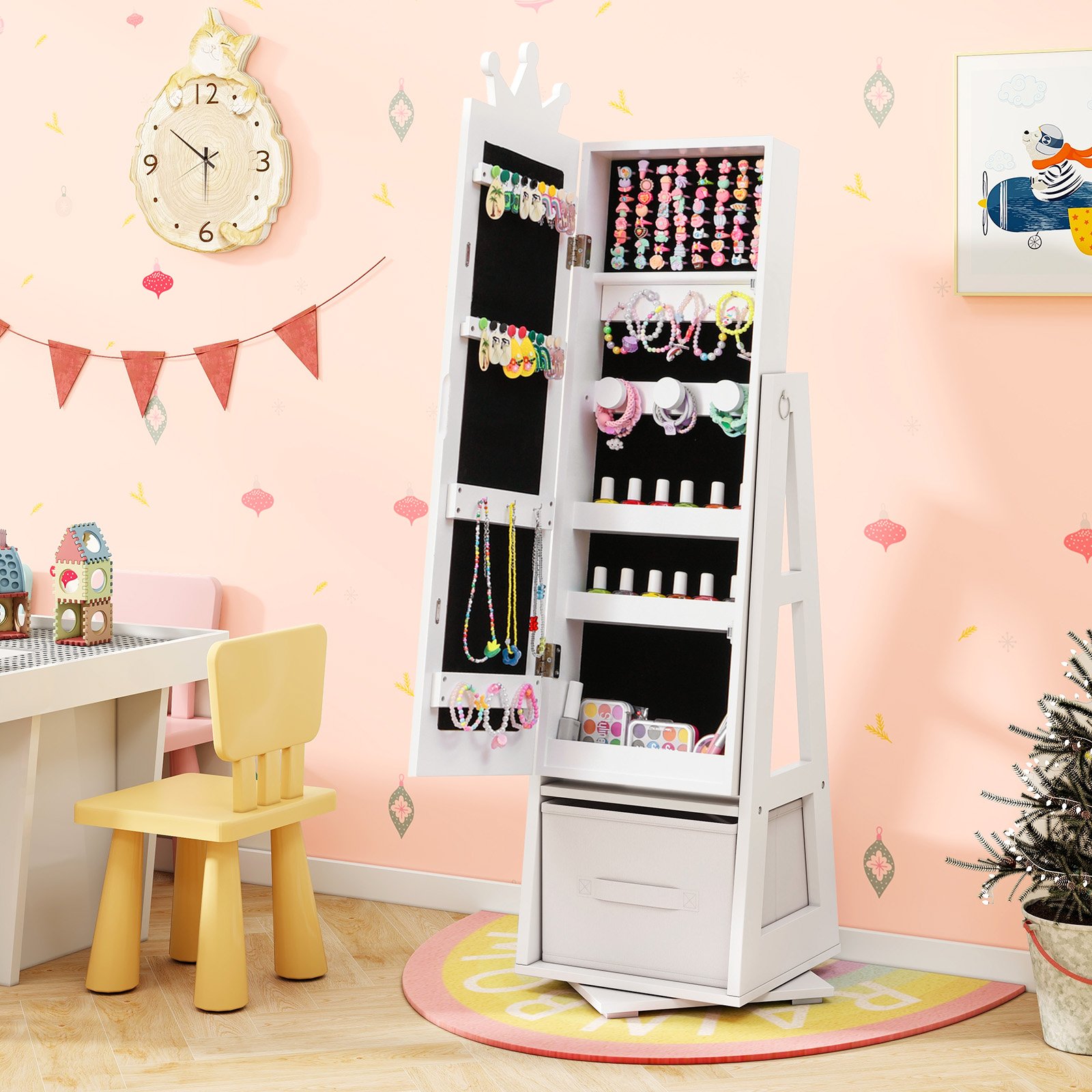 Torre de Aprendizagem 3 em 1, Banco Infantil com 3 Alturas Ajustáveis, Capacidade de Carga de 90 kg, Cinza - Image 2