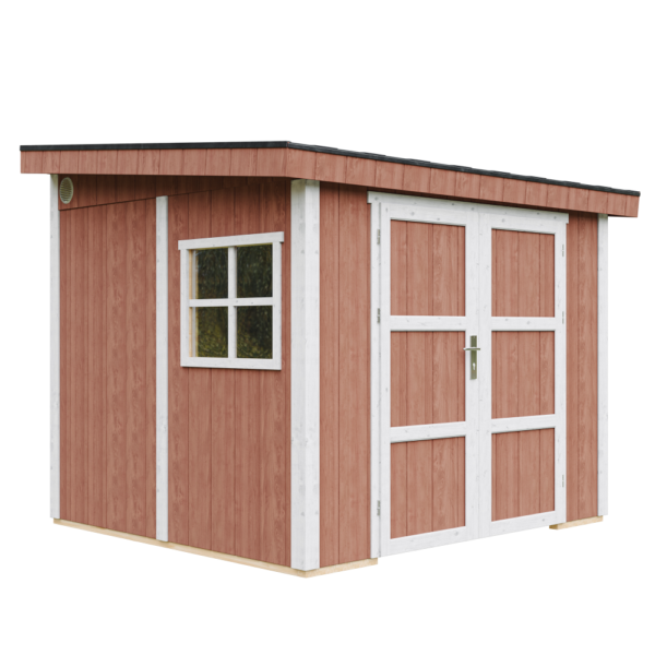 Casa de painel inteligente para parede 2,4*2,4, sem piso, pintura REDWOOD_RED