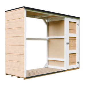 Depósito/galpão para lenha com painel Smartside, pintura HARVEST_HONEY