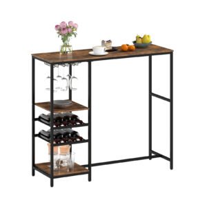 Sapateira com 2 gavetas suspensas, sapateira fina oculta com armazenamento aberto, sapateira de madeira marrom