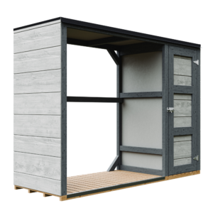 Depósito/galpão para lenha com painel Smartside, pintura TUNDRA_CAVERN